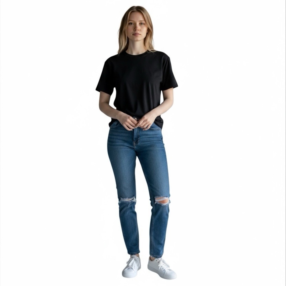 *Judy Blue Slim Fit Jeans Womens Size 11/30 Blue Denim Distressed Ripped Pants